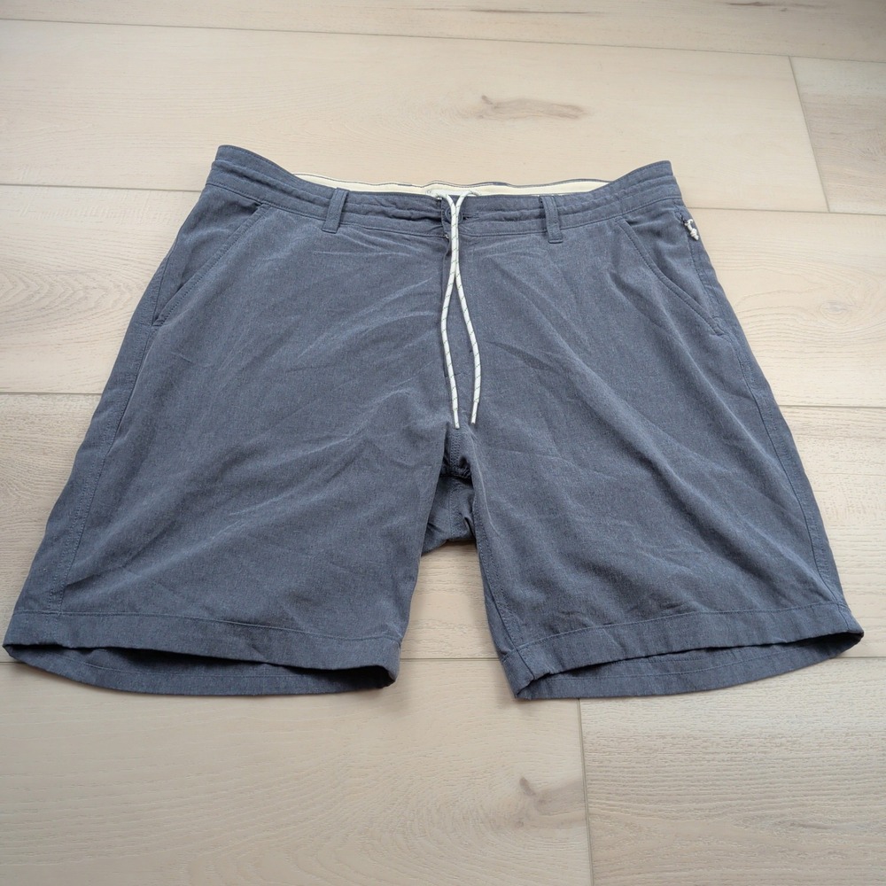 Wellen Cruiser Hybrid Shorts Mens 36 Gray Heather Stretch Performance Casual 8"